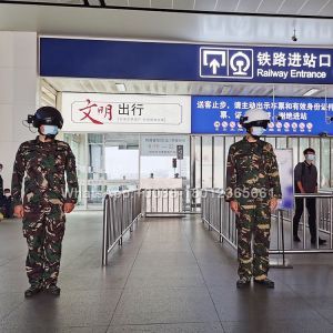 Police Temperature Detection AI Helmet