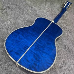 Custom Solid East Indian Rosewood Back Side OM Acoustic Guitar with Double