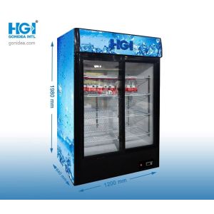 Big Capacity 880L Upright Showcase Cooler Soda Vertical Display Freezer CB