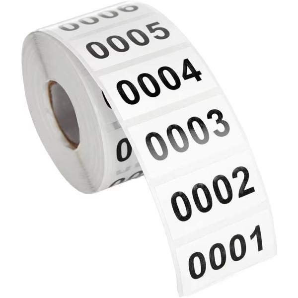 Amazon hot selling stock 0001-1000 digital labels inventory numbers serial