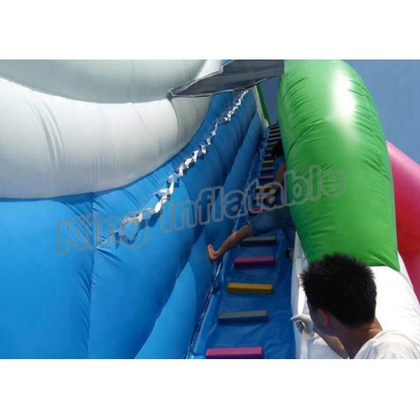 Custom Exciting Flying Water Slide Inflatable PVC With Blower