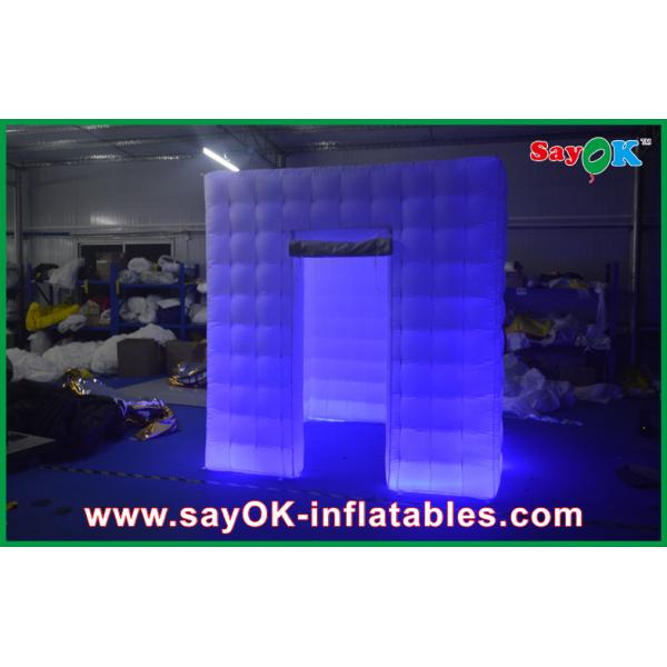 Inflatable Photo Booth Enclosure LED Lighting Air Inflatable , Large Inflatables Event Red / Green