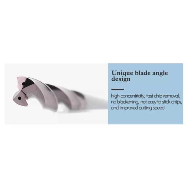 Steel Solid Carbide 2 Flute Twist Drill Bit With Coolant Hole