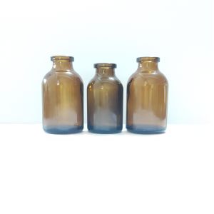 Glass Base 100ml Bayonet Molded Antibiotic Bottles For Vials OEM / ODM