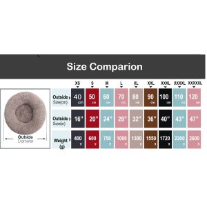 40CM Soft Plush Round Calming Dog Bed Oval Cushion Multifunction