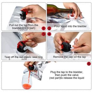 Easy To Carry 1l 3l 5l 10l Wine Bags Packaging Bib Bag In Box With Spout BIB Box