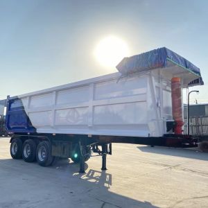 Customizable Dump Semi Trailer 3 Axles Solid Substance Transport Landing Gear