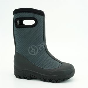 China Black 32EU Neoprene Waterproof Rain Boots For Kids Warm on sale