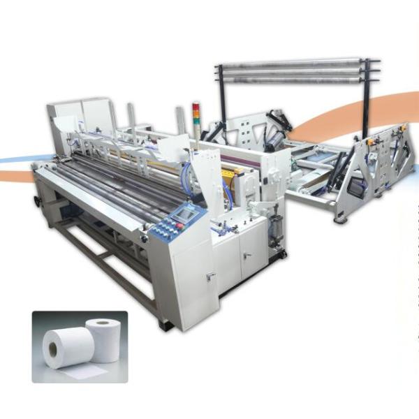 Quality SIEMENS PLC Toilet Paper Production Line , Toilet Paper Rewinding Machine 250m/ Min High Speed wholesale