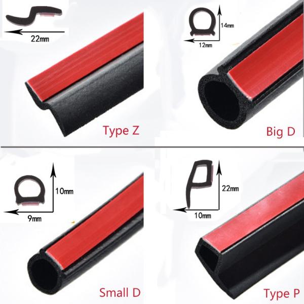 Self Adhesive Tape Foam Extruded Rubber Door Seals for Cars Moulding and Sealing Effect