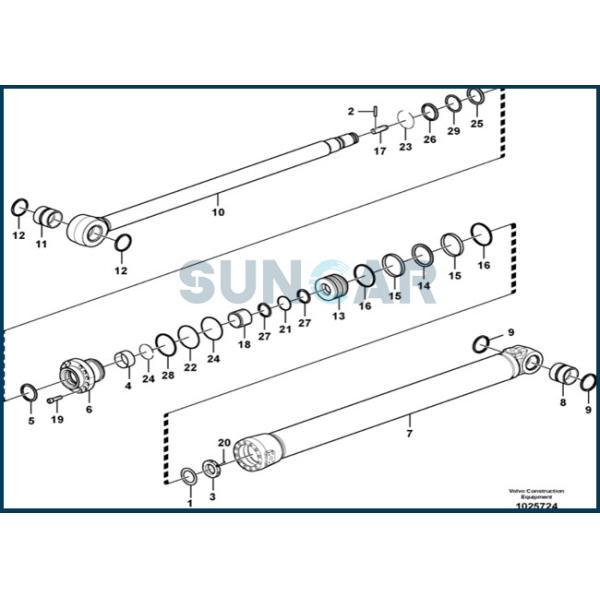 VOE14589144 VOE 14589144 Dipper Arm Cylinder Seal Kit For SUNCARSUNCARVOLVO EC460C EC460B