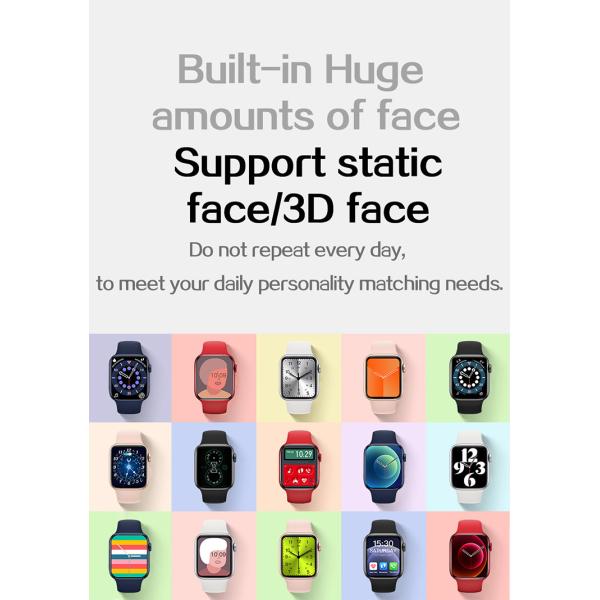 Sleep Monitoring 1.75 Inch T500 Smart Watch 200MAH 3D UI