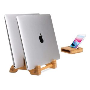 Cheap Portable Adjustable Bamboo Laptop Stand Vertical Personalised for sale