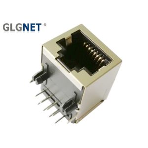One Port 8P8C Shielded Magnetic RJ45 Connector With Integrated Transformer