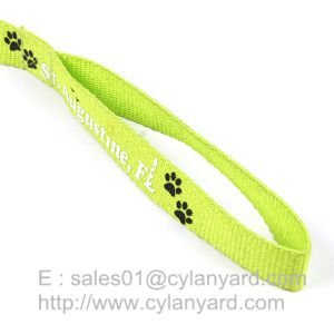 Polyester dog lead dog leash, personalized printed polyester ribbon dog leash 1"