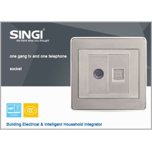 GNW56BK TV Socket+ Telephone Socket, American type Brushed gold color electrical