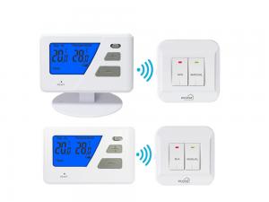 Cheap Push Button 868 Mhz Non - Programmable Room Thermostat For Underfloor Heating System for sale