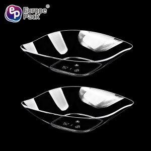 Factory supply clear fancy disposable cups spoons and recycled plastic plates