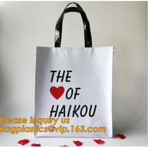 Plastic Bag OEM Custom PVC Loop Handle Image Printed Plastic Shopping Bag