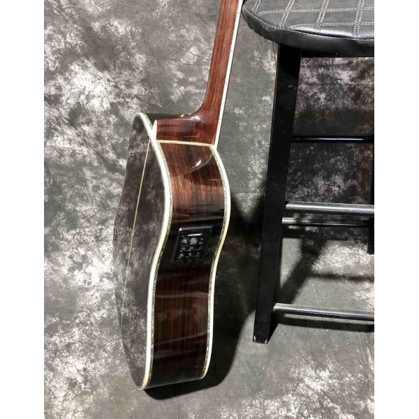 Custom Solid Cedar Top 45c Body Dreadnought Classic Acoustic Guitar with FSM Pickup 301 Hardcase