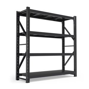 Heavy-Duty Silver Warehouse Metal Racks with 200 Kgs Load Capacity and Modular Design for Efficient Storage