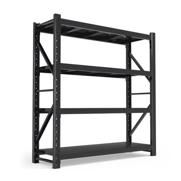 Quality Heavy-Duty Silver Warehouse Metal Racks with 200 Kgs Load Capacity and Modular Design for Efficient Storage wholesale