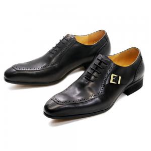 Cheap Embossing Patent Leather Men Formal Dress Shoes Brown ODM approved for sale