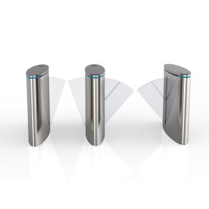 Telescopic Acrylic Flap Barrier Turnstile Gate Access Control Systems With