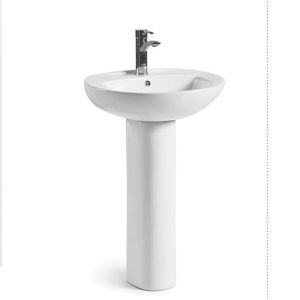 Floor Standing Modern Pedestal Basin For Sophisticated Bathroom
