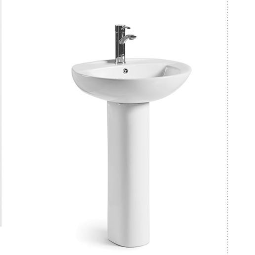 Quality Floor Standing Modern Pedestal Basin For Sophisticated Bathroom wholesale
