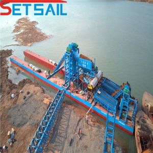 US Multi Function River Mining Dredger with Gold Agitation Chute Multi