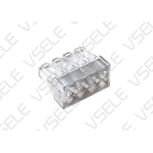 Quick Wiring 8 Port Push Wire Terminal Block Transparent Grey Color Custom