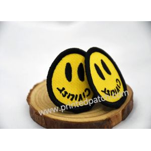 40mm Hooked Velcro Custom Embroidered Patches For Clothing Badges