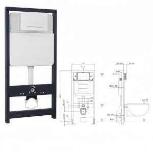 Modern Auto Open Electronic Toilet with Hidden Water Tank and Intelligent