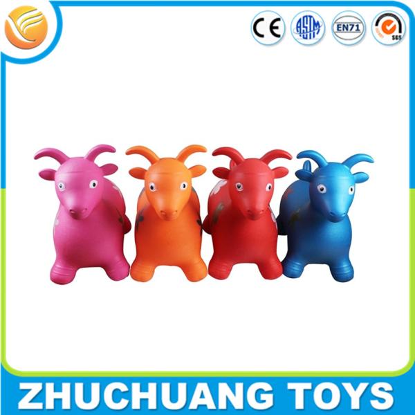 Quality 2015 chinese year plastic inflatable bouncing horse sheep toys wholesale