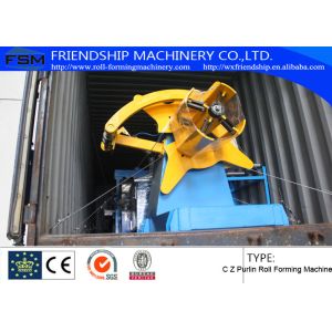 Automatic hydraulic system C Z Purlin Roll Forming Machine With Pre-Punching