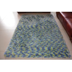 Colorful Space dyeing Polyester Thick mix Thin yarn Carpet Popular Rug Soft