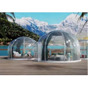 5m PC Bubble Geodesic Dome Glamping Tent Fully Transparent Color