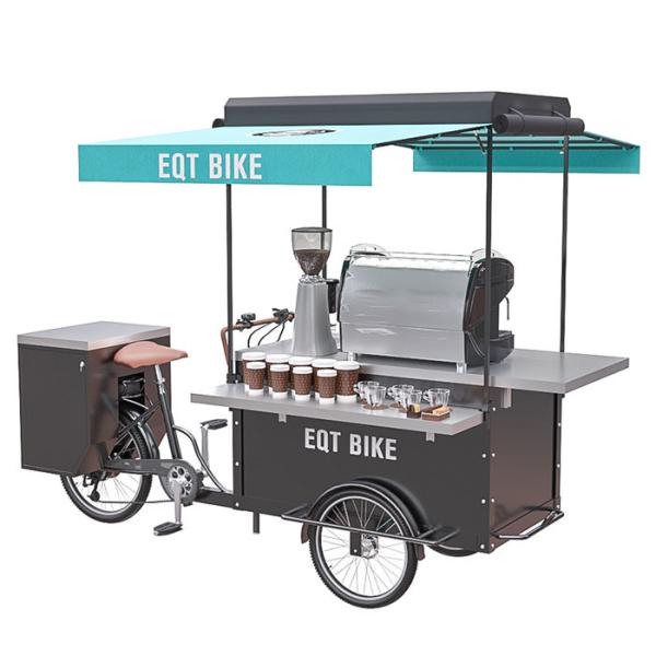 Quality Europe Style Coffee Bike Cart 150KG Load Capacity With Multi Function wholesale