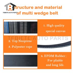 EPDM Cogged V belt Modle 10*635la(585li) 1250