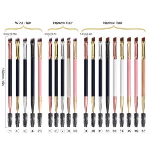 SHARP and STRONG THIN bristle Hair New color spoolie eyebrow brush thin angled