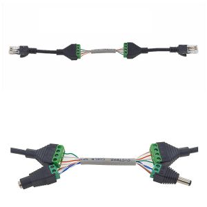 POE Cable RJ45 Network Female Jack DC Power Plug to Screw Terminals Adapter for