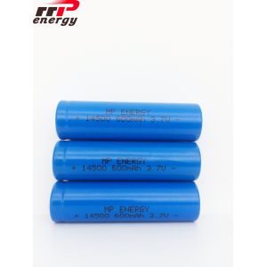 UN38.3 TISI MSDS Rechargeable Lithium Ion Batteries 14500 600mAh 3.7V 80 Ohms
