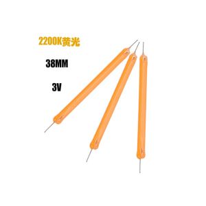 China Dc3v 38MM COB LED Filament 2200k 2700K 6500K Ceramic Filament Bulb Parts on sale
