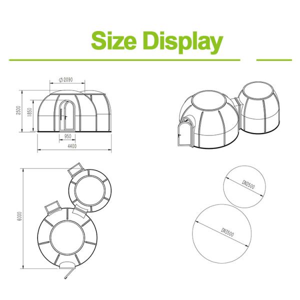 ISO Glamping Bubble Tent 100% UV Resistance Outdoor Bubble Dome