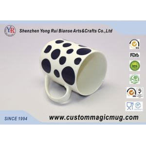 Cute Black White Dot Heat Sensitive Color Changing Mugs Porcelain