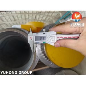 ASTM A376 TP347H Solid Fin Tubes With Carbon Steel Fins For Waste Heat Recovery