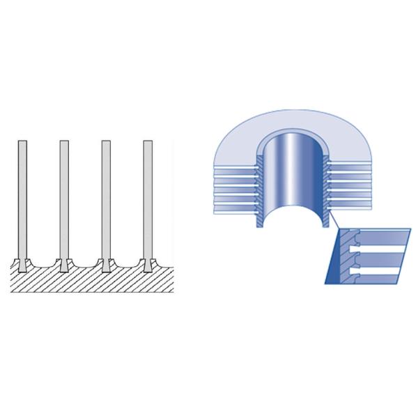 Embedded G Fin Tube , Carbon Steel ASTM A179 With ASTM B209 Al 1050 For Cooling Tower Application