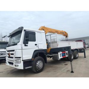 Cheap HOWO Head XCMG Used Truck Mounted Crane 12T Good Working Condition for sale