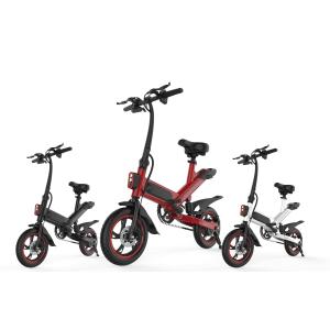 Cheap 14 Inch Electric City Folding Bike Pneumatic Tire Adjustable Light Triangular Stable Stucture for sale